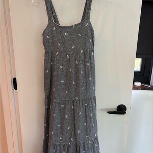 Navy and White Gingham Dress